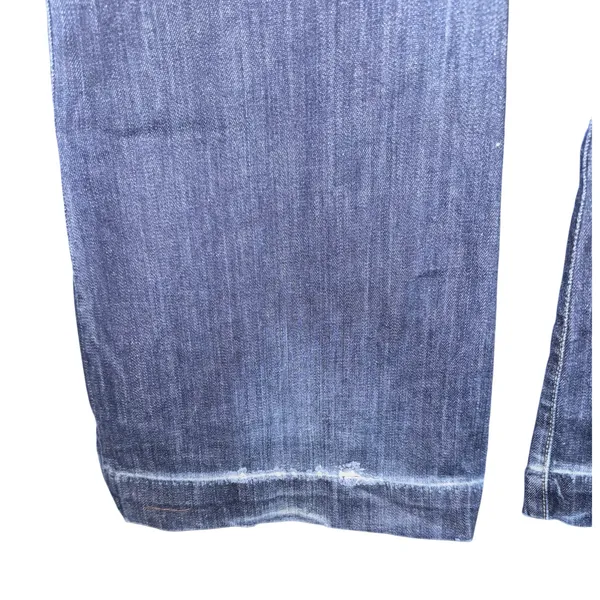 Vtg Y2K Citizens Of Humanity Low Rise‎ Wide Leg Jeans Cadet 28 Distressed USA - Image 7
