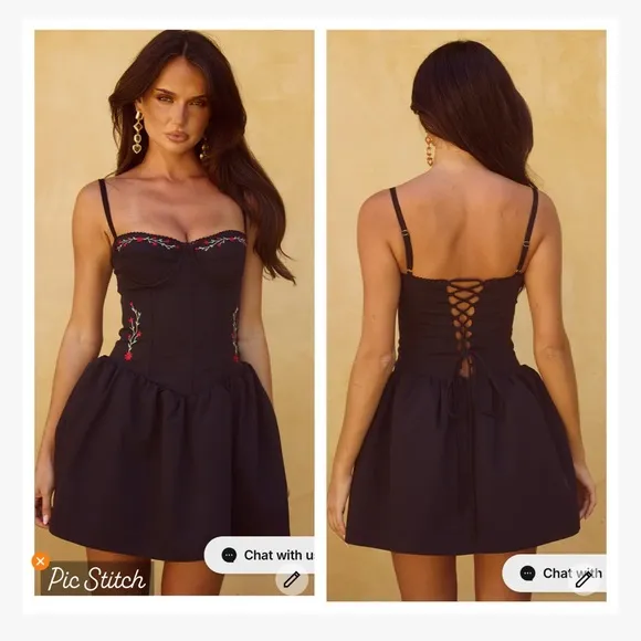 Runaway The Label Socora Mini Dress Black - Image 2