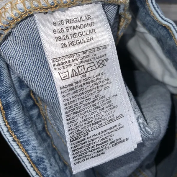 GAP Women's High Waist Skinny Jeans in Washed Blue 6/28R - Image 4