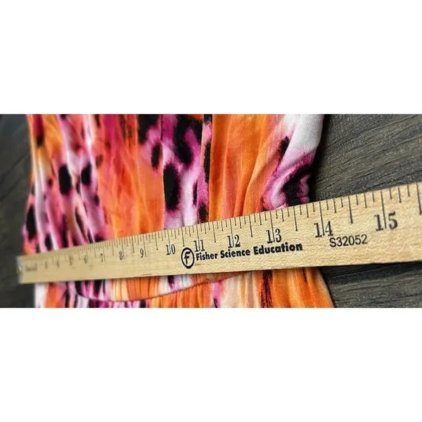 Apt. 9 Pink Orange Abstract Animal Print‎ Strapless Maxi Dress Tropical Medium - Image 6