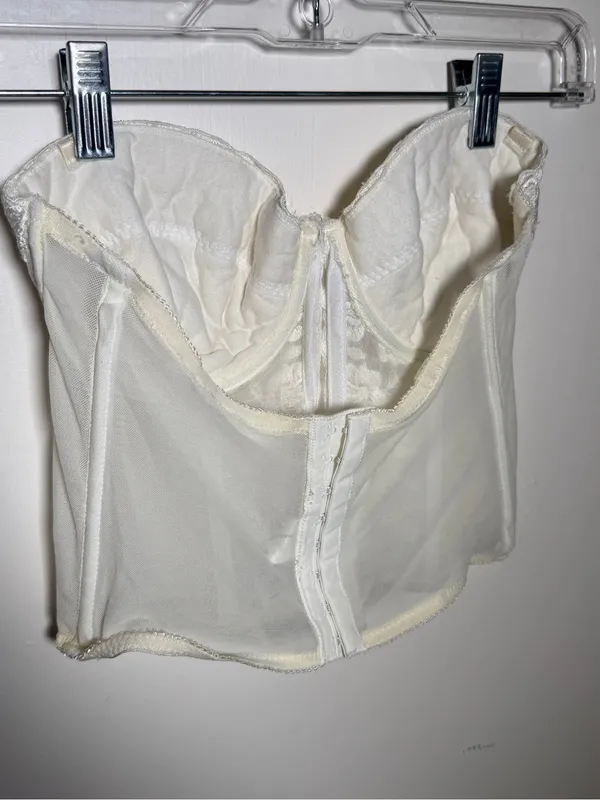Secret Treasures Elegant Cream Lace Bustier Bra Top - Women Intimates 36C - Image 5