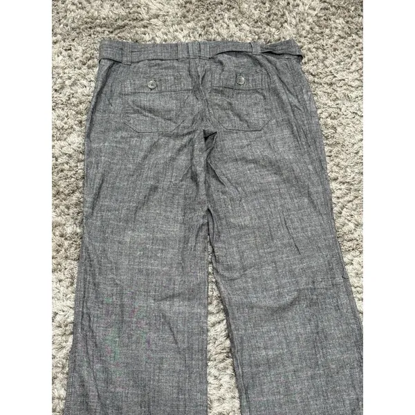 Converse One Star Women’s Gray Wide Leg Pants Cotton Belted Low Rise Size 4 - Image 6