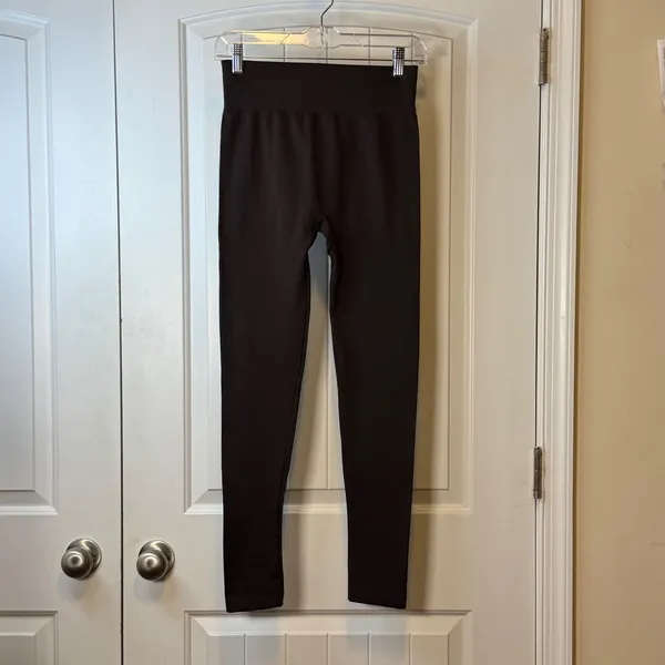 Chances R Women Cocoa Brown Seamless High‎ Waisted Ribbed L Waistband Leggings - Image 2
