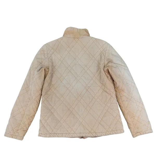 Vintage Forecast Sport Womens Quilted Corduroy Jacket Full Zip Beige Large 44‎ - Image 2