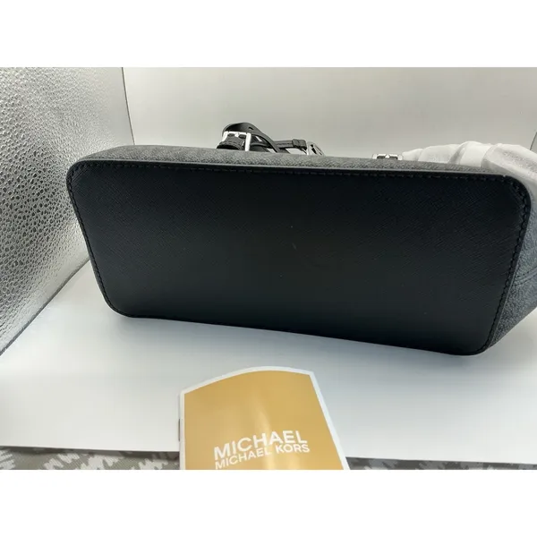 Michael Kors Jet Set Travel XS Tote Black MK Signature Coated Canvas NWT $328 - Image 13