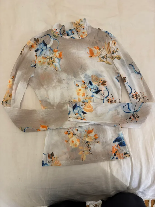 Long Sleeve Mesh Top - Image 3