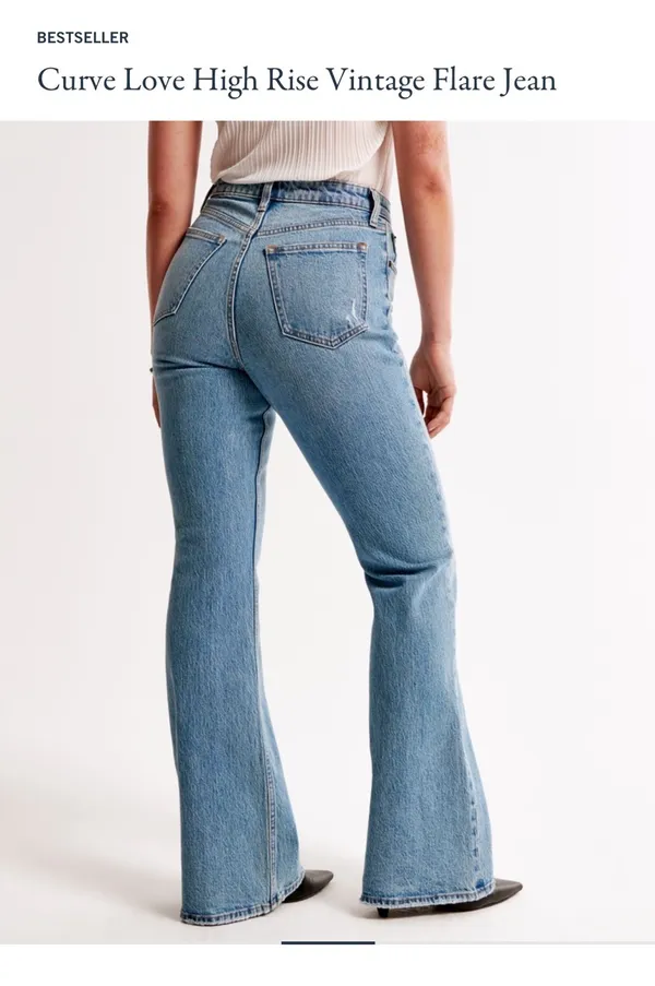 Abercrombie Curve Love High-Rise Vintage Flare - Image 3