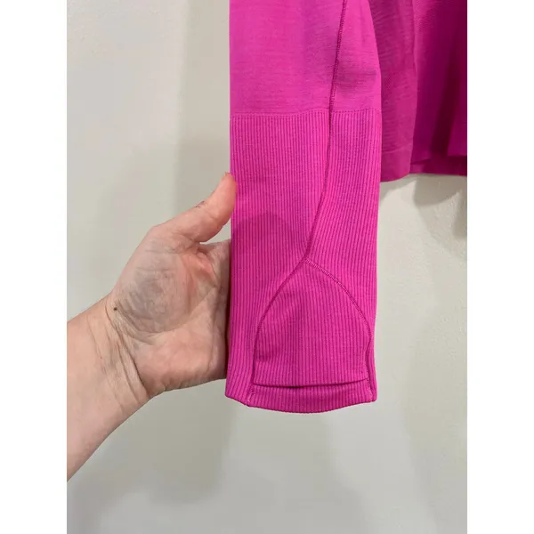 Lululemon Swiftly Tech Long Sleeve Sonic Pink‎ Running Top Size 4 - Image 5