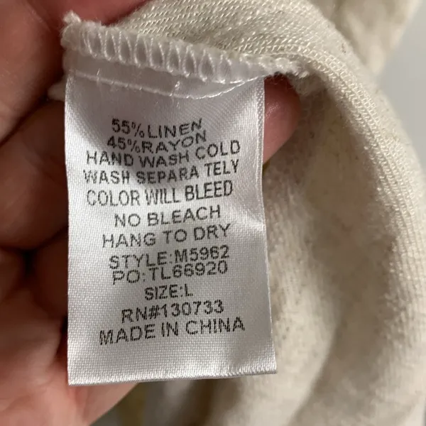 NWOT Umgee Linen Blend Dress Size L - Image 3