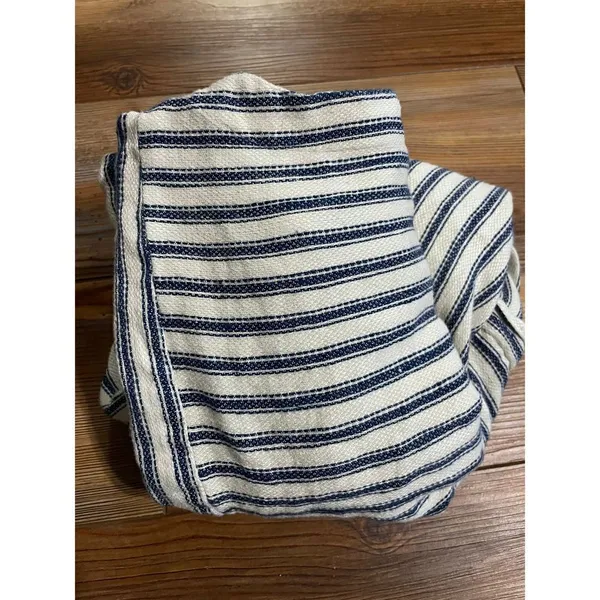 Madewell linen blend blue /‎ off white striped dress sz S - Image 2