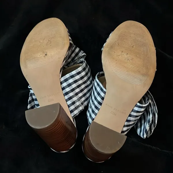Ann Taylor Oriana gingham bow heels 5.5 - Image 6