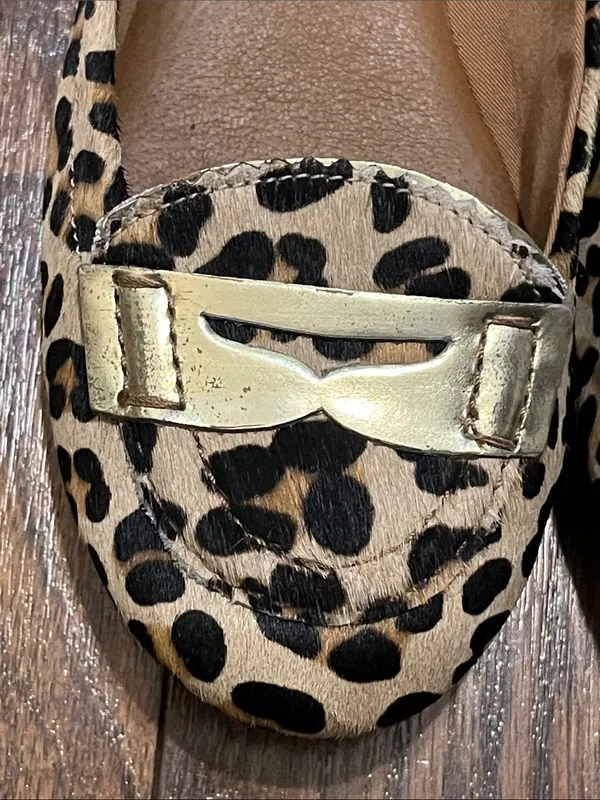 Sperry Leopard Print Flats with Gold Accent - Image 9