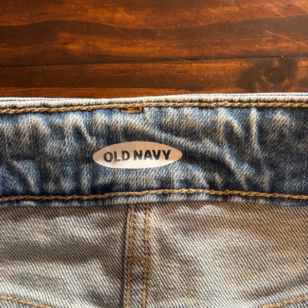 Old navy Denim Jean Blue Skirt 0 raw hem - Image 2