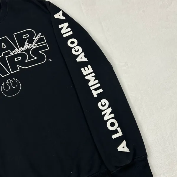 Star Wars Rebel Galaxy Graphic Logo Black Pullover Crewneck Sweatshirt Adult S - Image 4