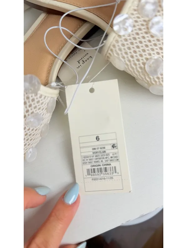 Women's Elain Sandals with Memory Foam A New Day Ivory 6 - Image 3