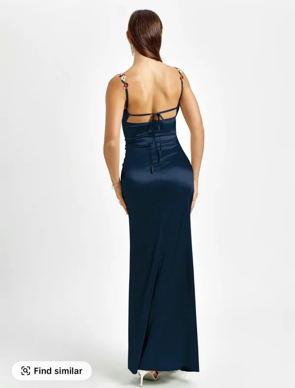 Blue long dress Size L - Image 2