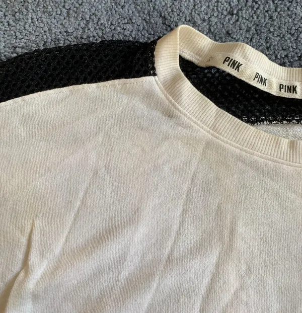 Victoria's Secret PINK Mesh Crewneck Sweater - Image 3