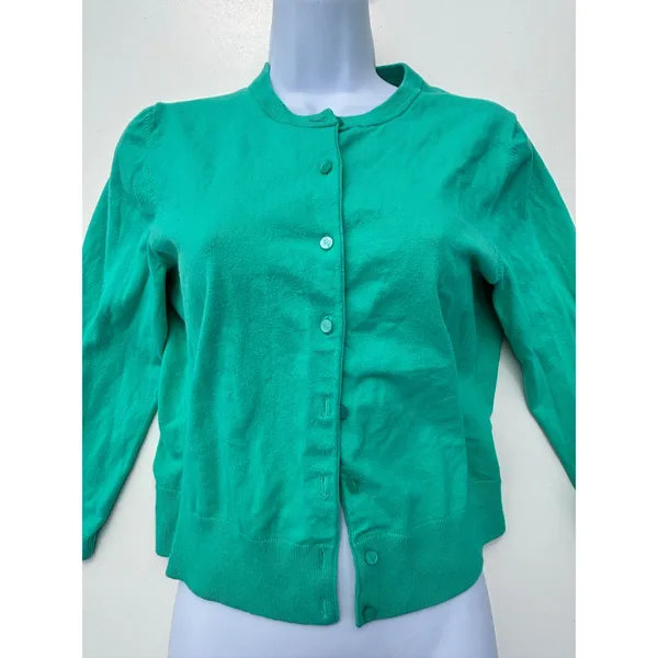 Lilly Pulitzer Cotton Green Button Down Cardigan M - Image 2