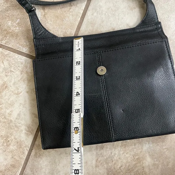 Fossil Black Leather Crossbody Bag, Everyday Handbag, Small Purse, Minimalist‎ - Image 3