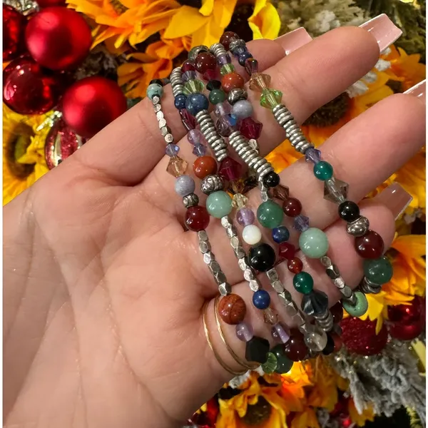.925 sterling and crystal world handmade bracelet ✨ - Image 3
