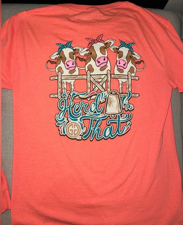 Girlie Girl Coral Long sleeve tshirt - Image 4