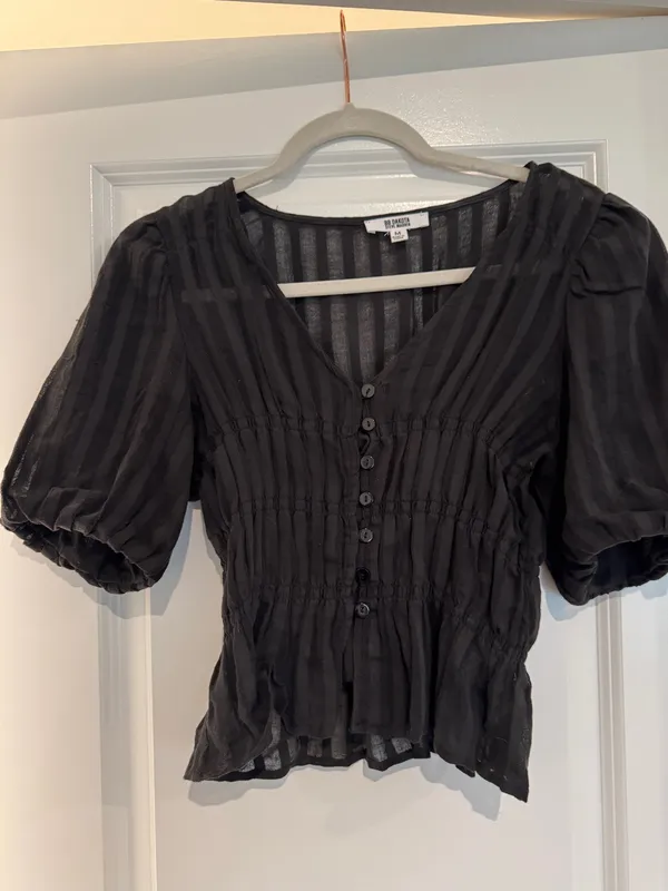 Black Sheet Blouse - Image 2