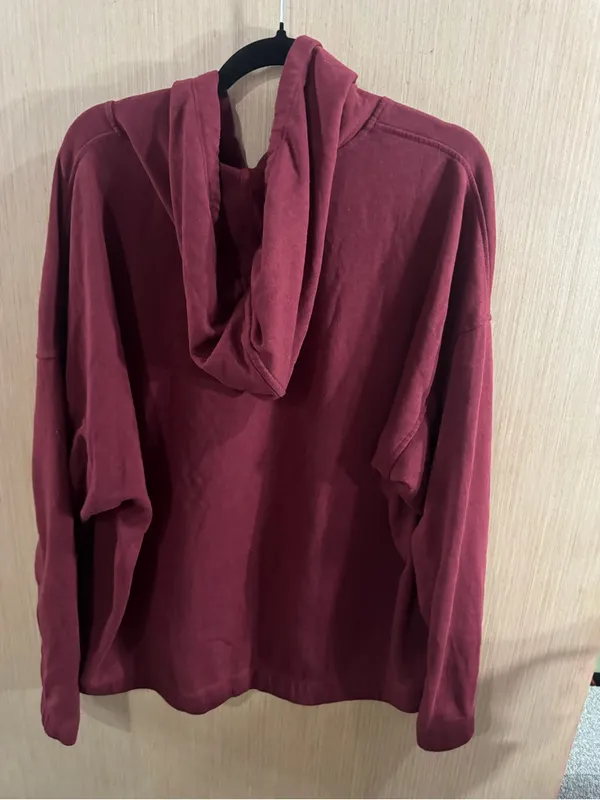 Women’s Old Navy Active Oversized Burgundy Hoodie Size XXL - Image 2