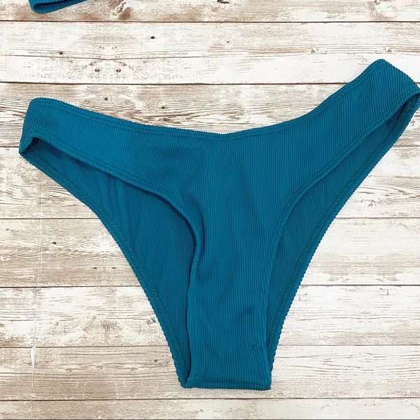 NWT Zaful Ribbed Front Closure 2-pc Bikini Set S - Image 4