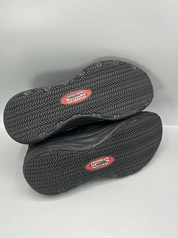 Skechers D'Lux Walker SR Ugina Shoes Women's 8.5 Black Slip On 108175-BLKS - Image 6