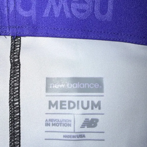 New Balance Womens Purple Black Print VB Compression Shorts WFS2156Z Medium NEW - Image 5