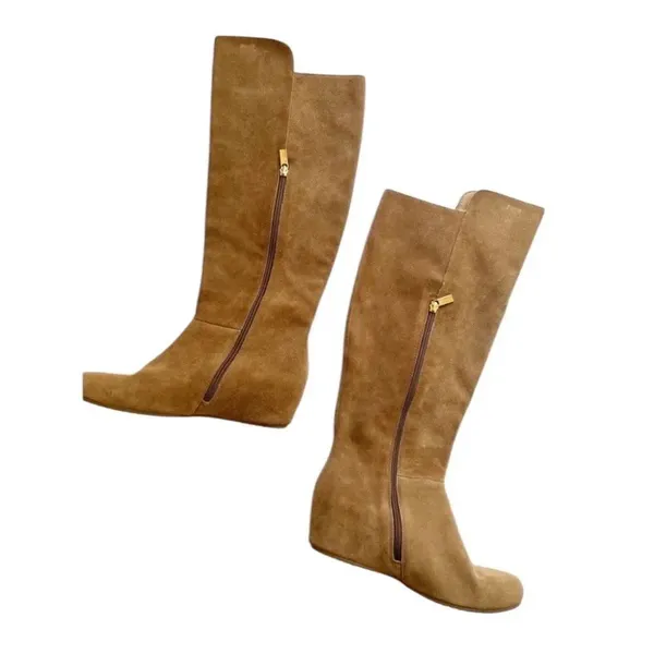 ✨ISOLA Tall Knee High Suede Wedge Sz 7.5 Boots✨ - Image 6