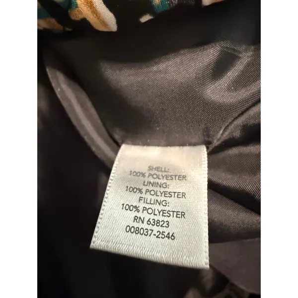 Christopher & Banks Womens‎ Teal Tan Geometric Quilted Puffer Vest Large - Image 6