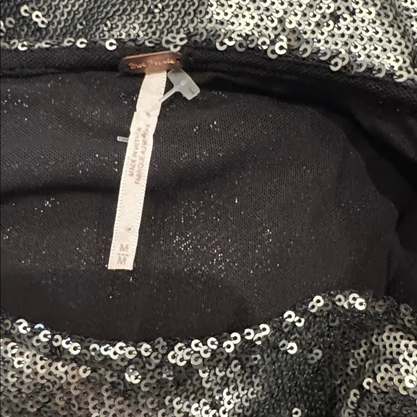 NEW Free People Manuka Sequin Sliver Minidress Sz M - Image 4