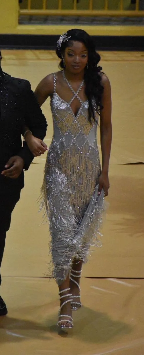 Alglistt Silver Sparkly Prom Dress - Image 3