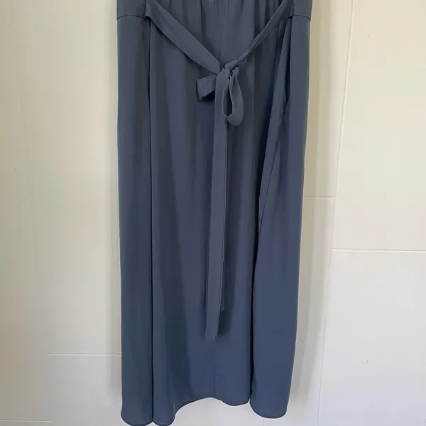 Motherhood Maternity Blue Sleeveless Faux Wrap Dress ~ Ruffle Detail ~ Size S - Image 8