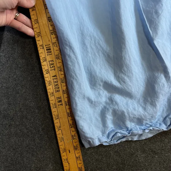 Vineyard Vines Womens Blue Linen Blend Wide Leg Crop Pants Size M High Rise - Image 7