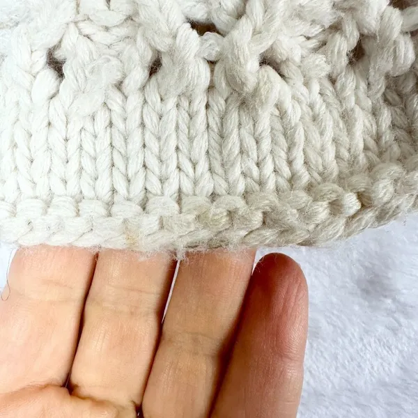 The Limited Vintage Y2K Crochet Knit Sweater Cardigan Size Small Chunky Cream - Image 7