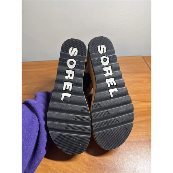 SOREL CAMERON Flatform Slingback Wedge Sandals Black Size 7.5 - Image 3