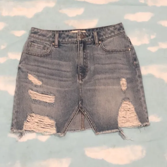 Pacsun blue denim skirt - Image 2