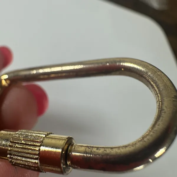 CELINE Keychain Womens One Size Gold Key Shape Horse Carriage Logo Made Italy - Image 5