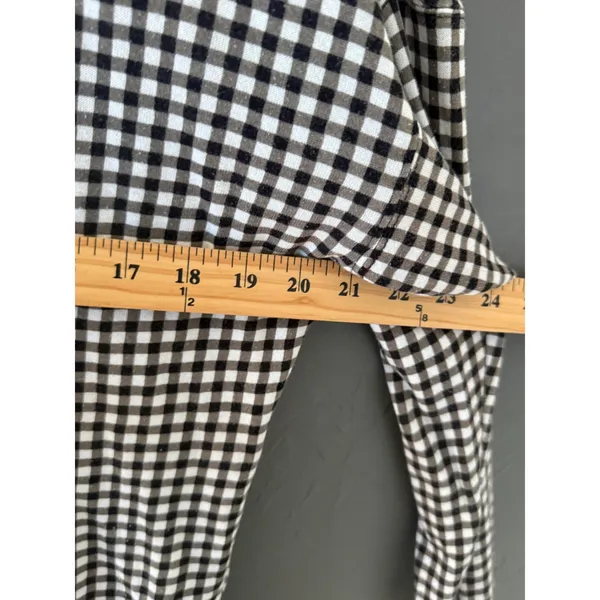 Alice +‎ Olivia Womens Gingham Checkered Sweatshirt Black White Preppy Small - Image 7