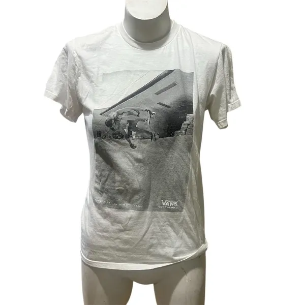 Vans Women's Skateboarding Graphic T-Shirt White Size S Short Sleeve - Image 6