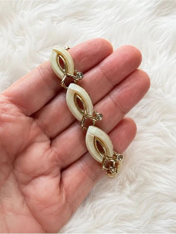 Vintage MCM Jewelry ~ 1950s Coro Style Bracelet ~ Retro Glam Costume Jewelry - Image 2