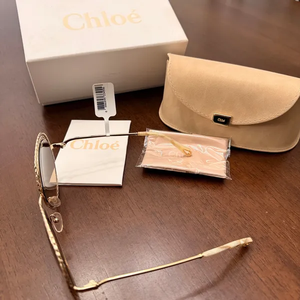 Chloe Brown Round Ladies Sunglasses - CE114ST - Image 5