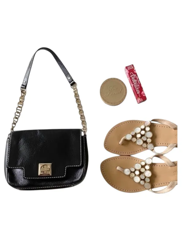 Kate Spade  Iconic Turnlock Gold Chain Handle Mini Bag Handbag  Black Leather - Image 13