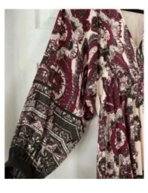 Free People Boho Mini Dress Long Sleeve - Image 6
