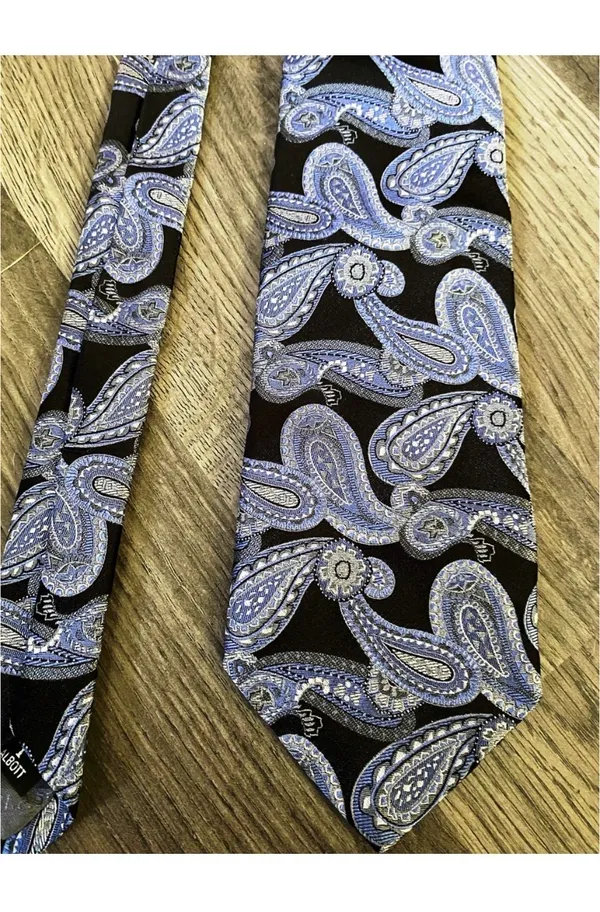 Tie Robert Talbott Nordstrom Best Of Class Silk Blue Abstract 58" 3.75" - Image 5