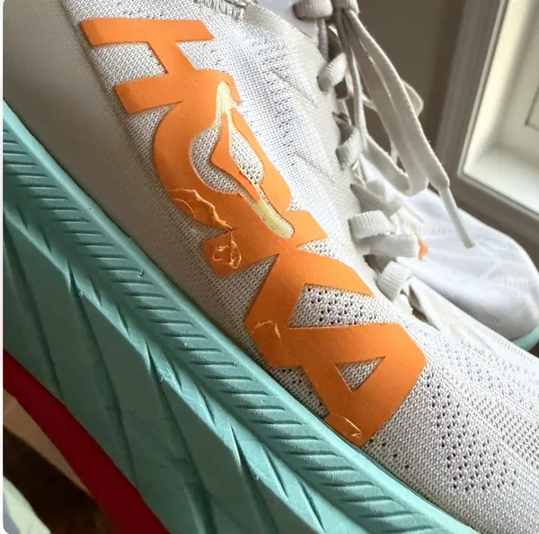 HOKA One One Carbon X 2 Men’s 12.5D Running Shoes White Orange Carbon Plate Road - Image 12