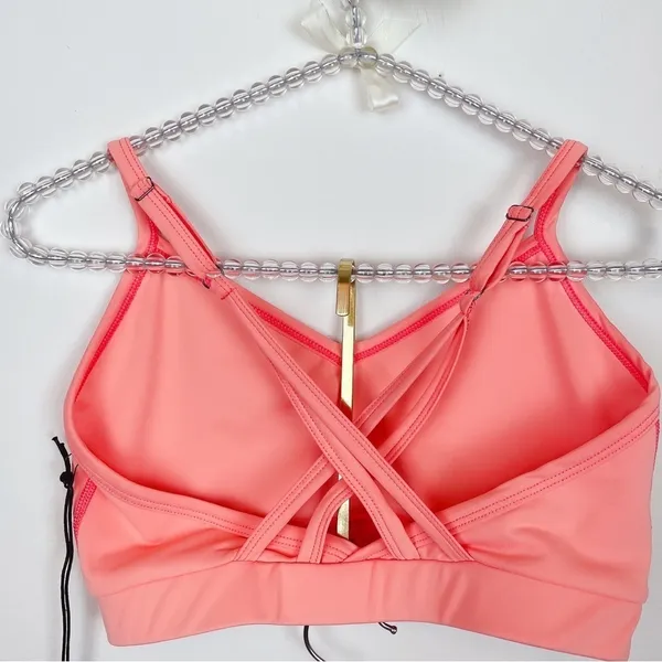 n:Philanthropy Baylis Sports Bra & Bedford Biker Short Coral Workout Yoga Sports - Image 7