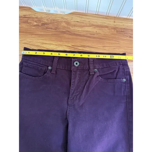 Lucky Brand Brooke Legging Jeans Purple Velour Skinny Pants Size 6/28 - Image 11
